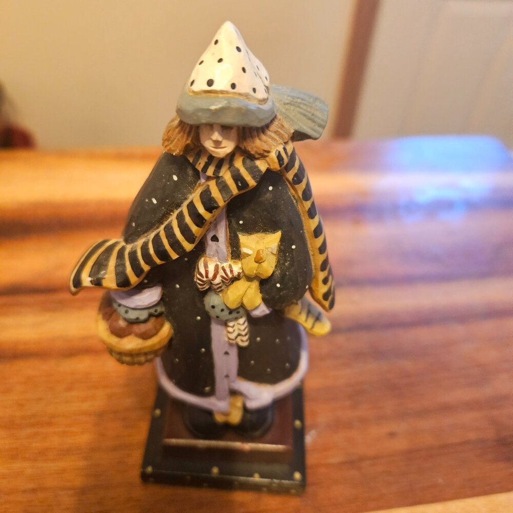 vintage williraye studio cat lady figurine 1997